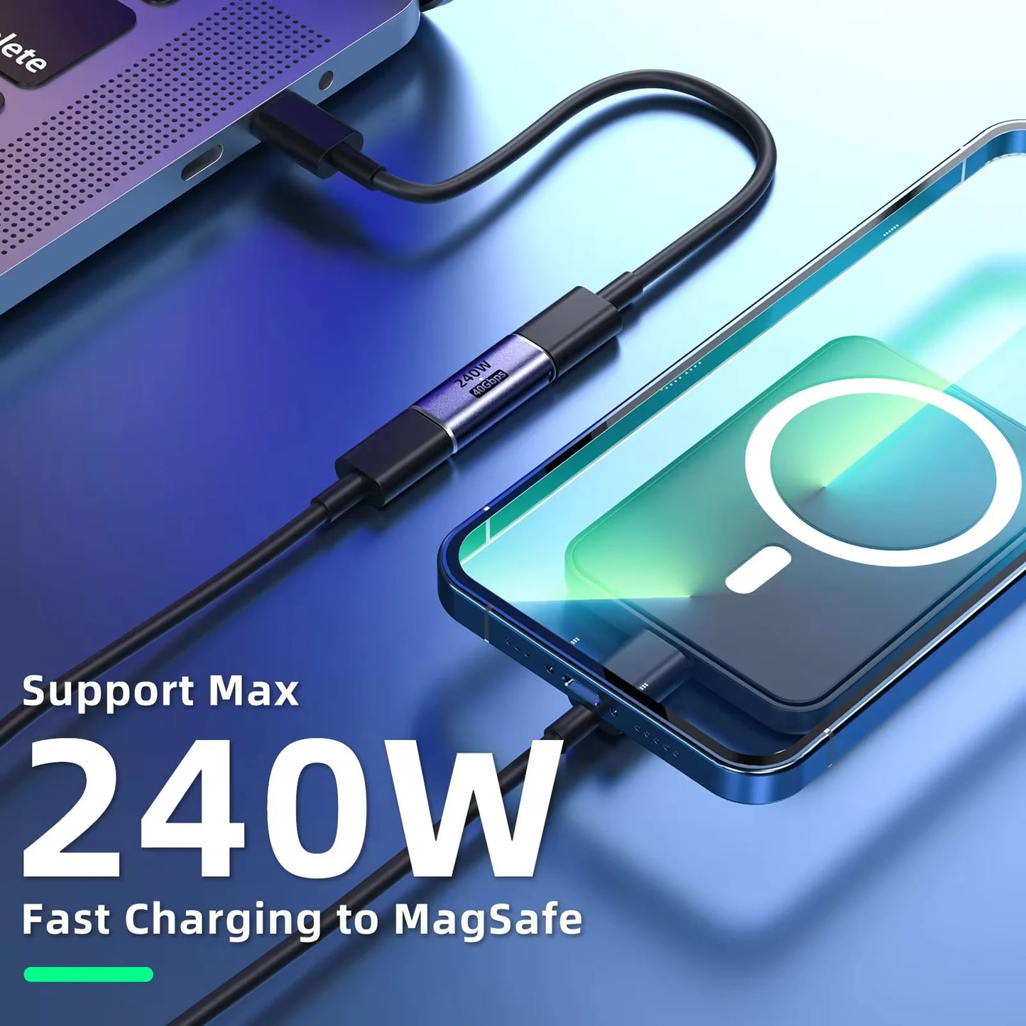 USB C Female to Female Adapter with PD 240W 40Gbps 8K 60hz