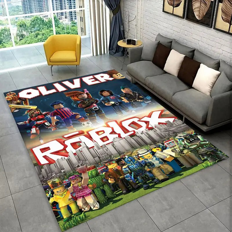 Cartoon R-Robloxs Game Gamer Carpet Rug