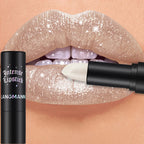Nude Gray Metallic Lipstick Glitter Diamond