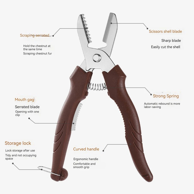 Multipurpose Chestnut Scissors