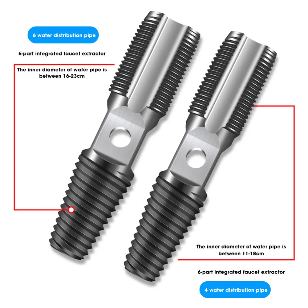 Damaged screw extractor double-headed screw extractor