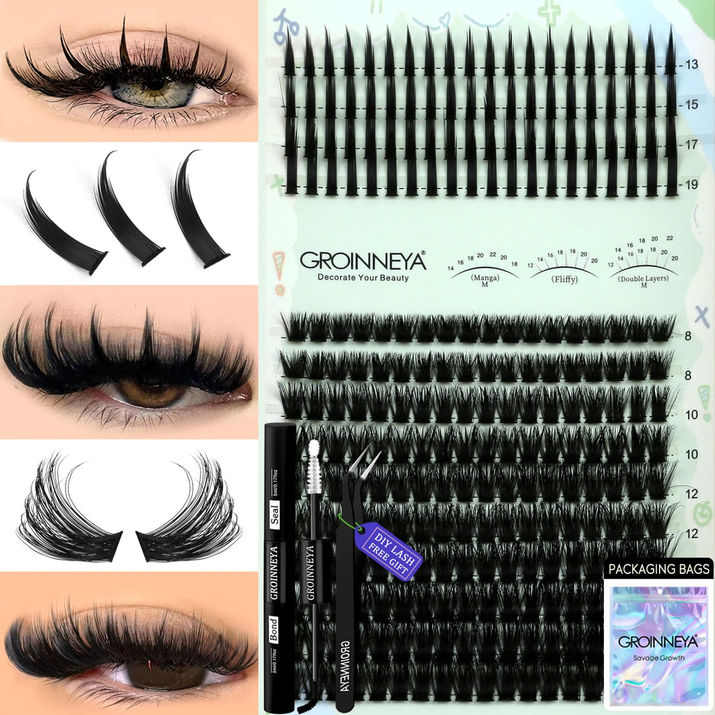 GROINNEYA Lash Clusters Kit