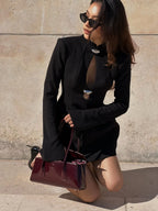 Elegant Hollow Out Mini Dress