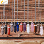 Hexagonal Bullet Crystal Necklaces