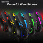 Colorful 3-Button LED E-Sports USB Wired Gaming Mouse