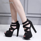 14CM Chunky Heeled Sandals