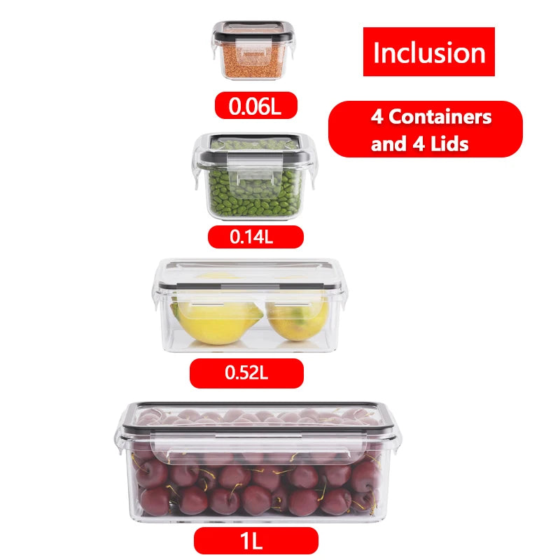 4 Piece Food Storage Containers