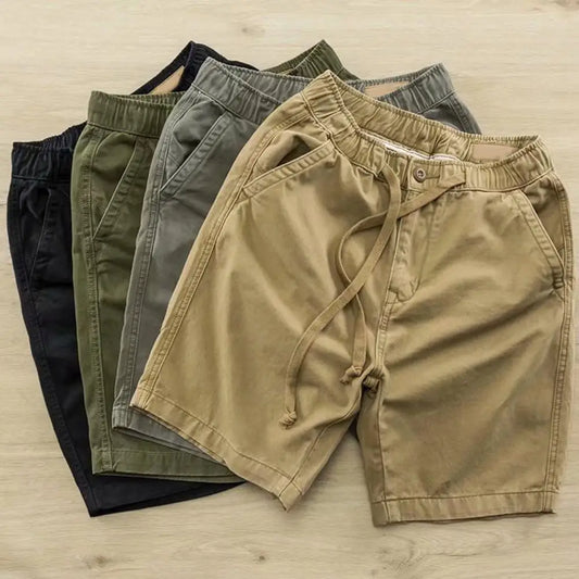 Bermudas Loose Luxury Khaki Joggers