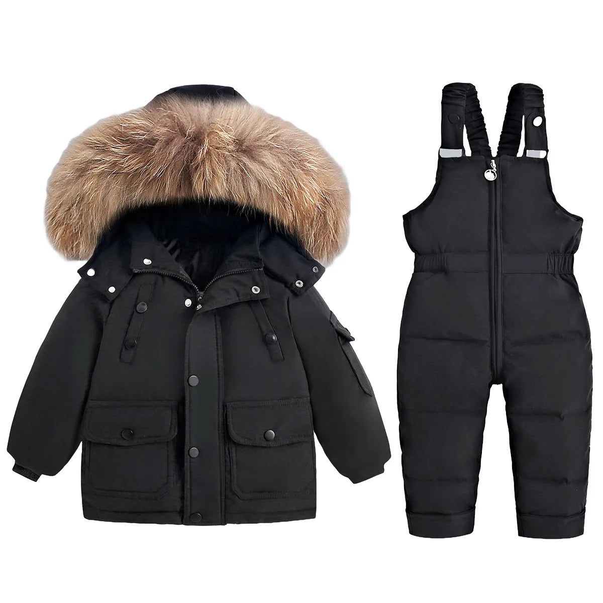 Jacket+Overalls Suit 2Pcs Duck Down Set