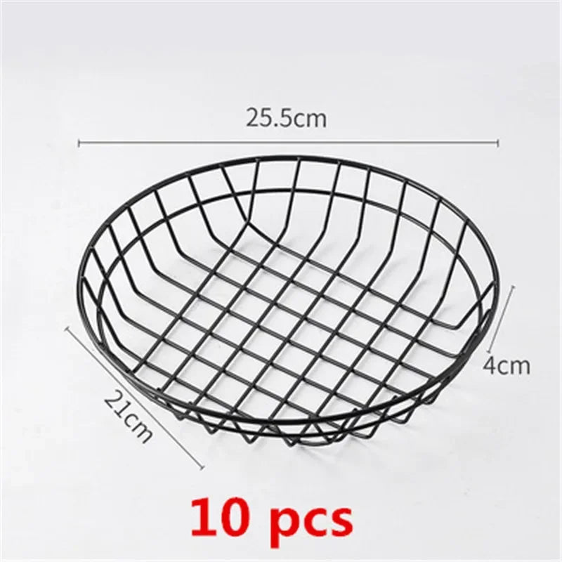 10 pcs set black French Fries Basket
