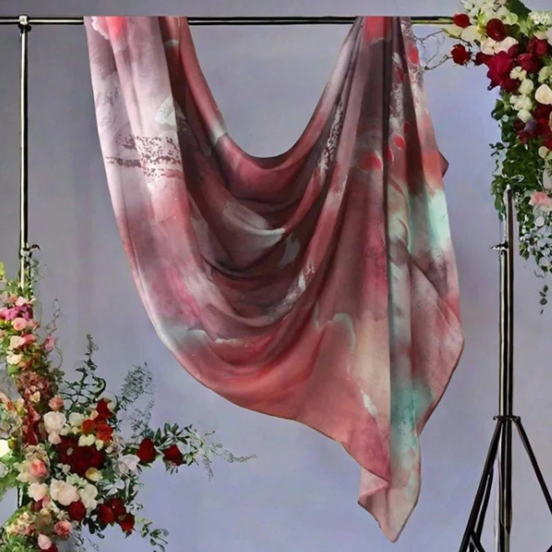 Watercolor Print Hijab Muslim