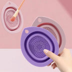Silicone Makeup Brush Cleaner Foldable Powder Puff Cleaning Bowl