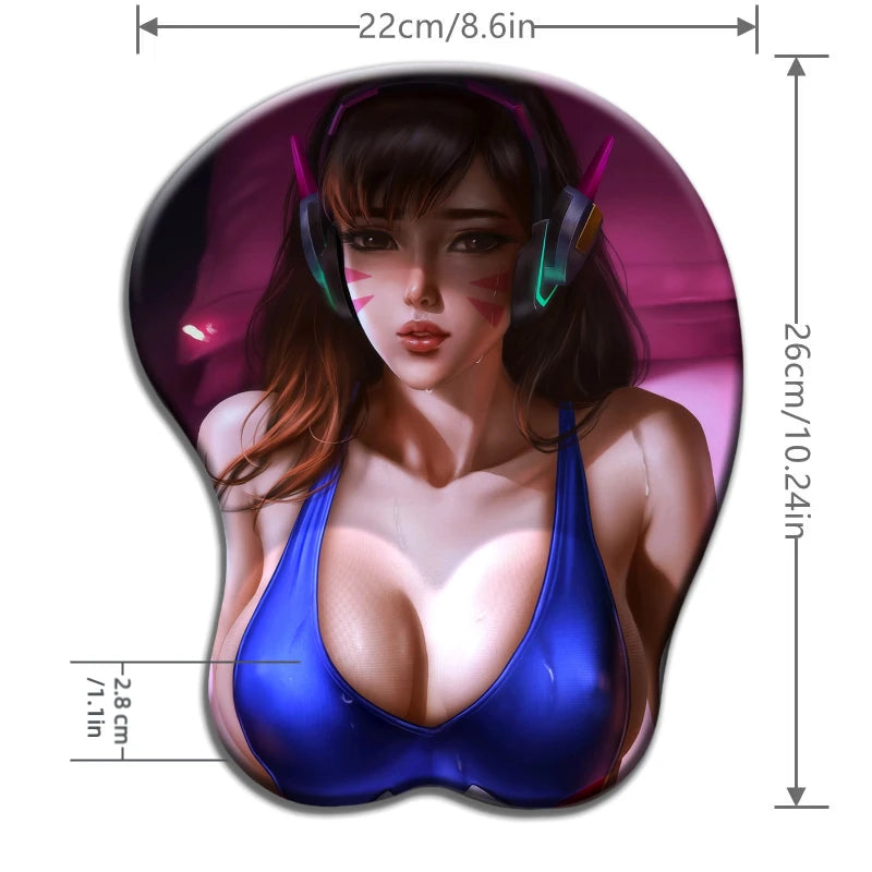 Wrist Rest 3D Soft and Smooth Silicone Mouse Pad