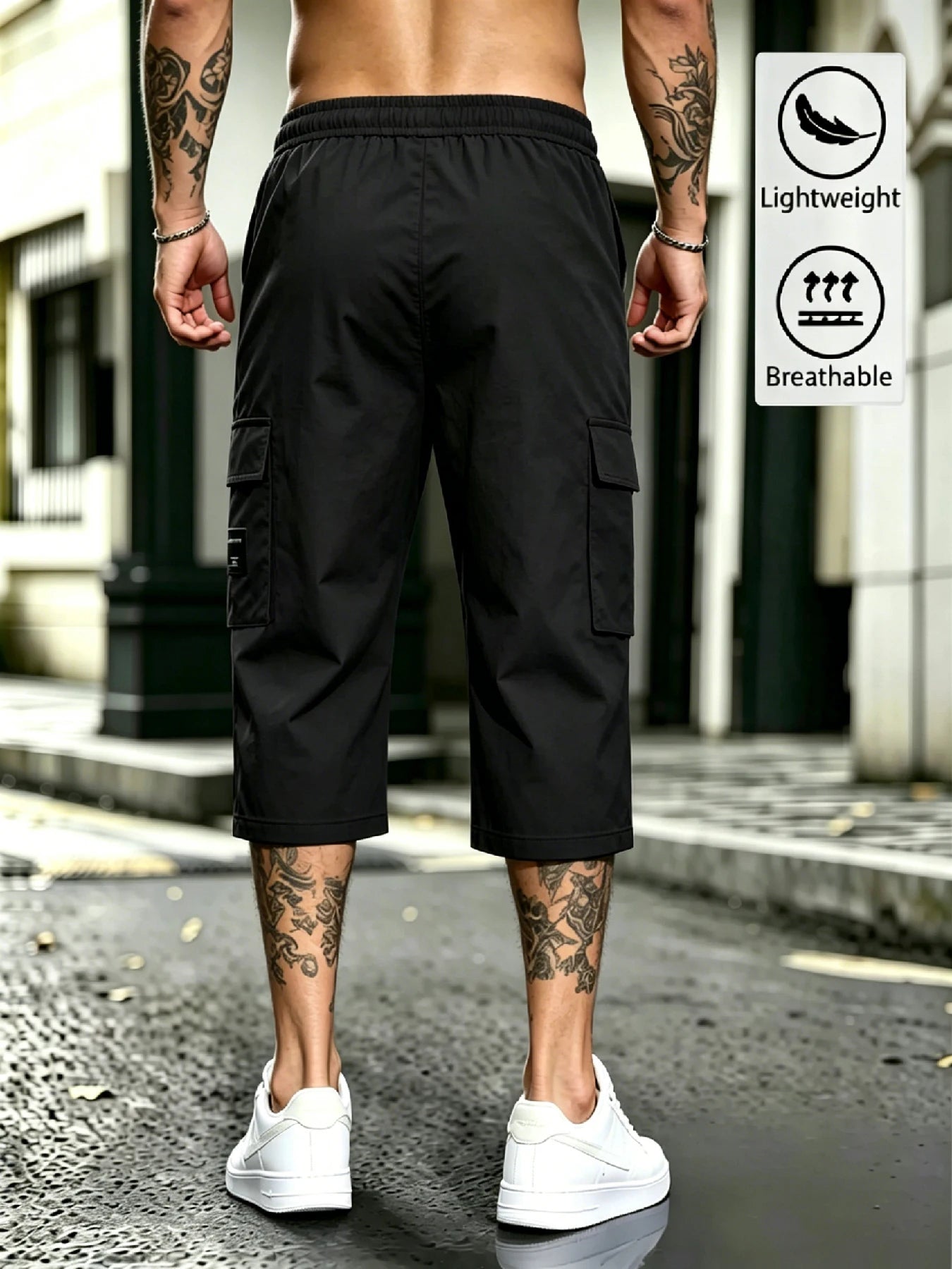 Men's  Cargo Capri Pants