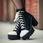 Ankel Boots Block Chunky Heels