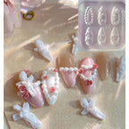 Cake Cream Lace Heart press on