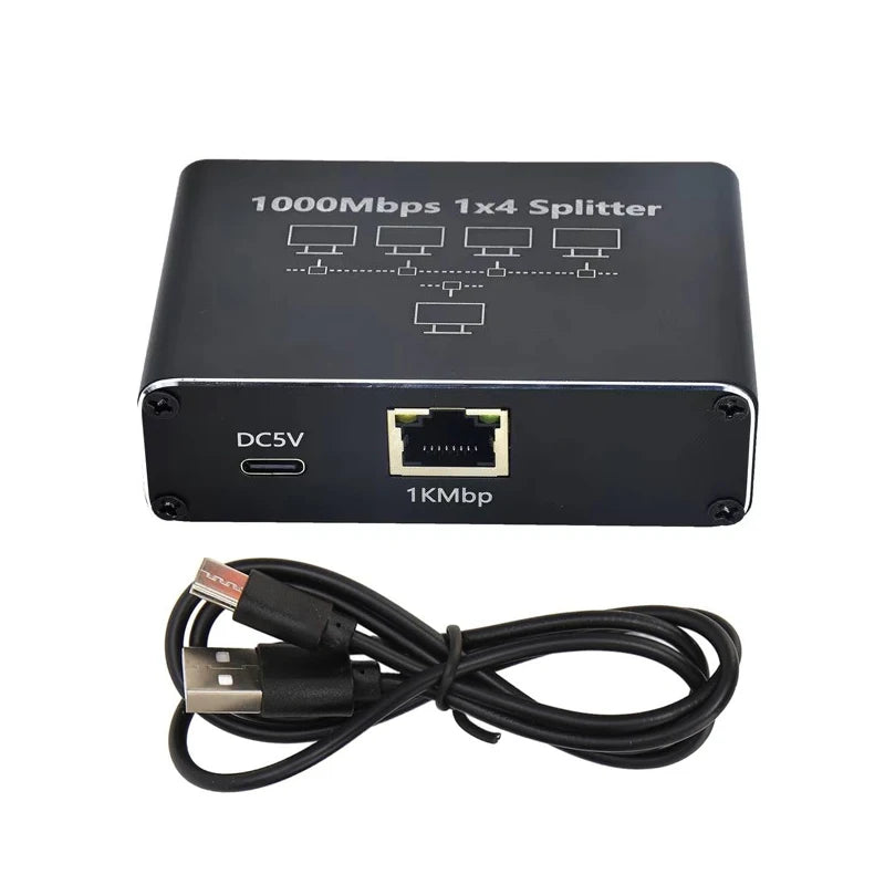1000Mbps Ethernet Splitter Adapter Network LAN Extender RJ45