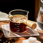 Wood Handle 
Glass Measuring Cup