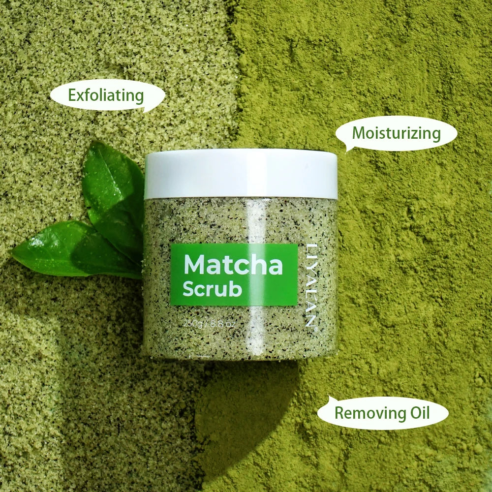 Matcha Green Tea Body Scrub Exfoliating Sea Salt