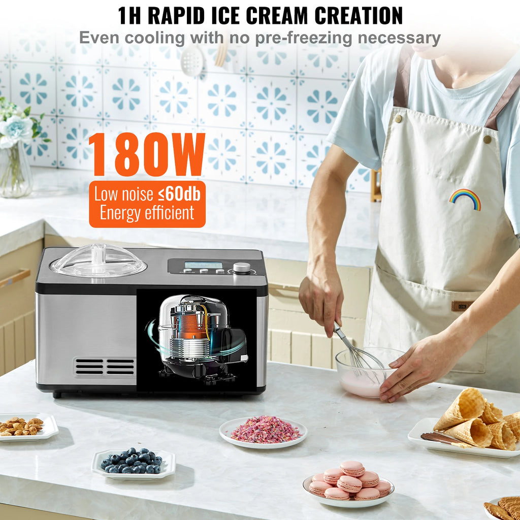 SucceBuy Automatic Ice Cream Maker