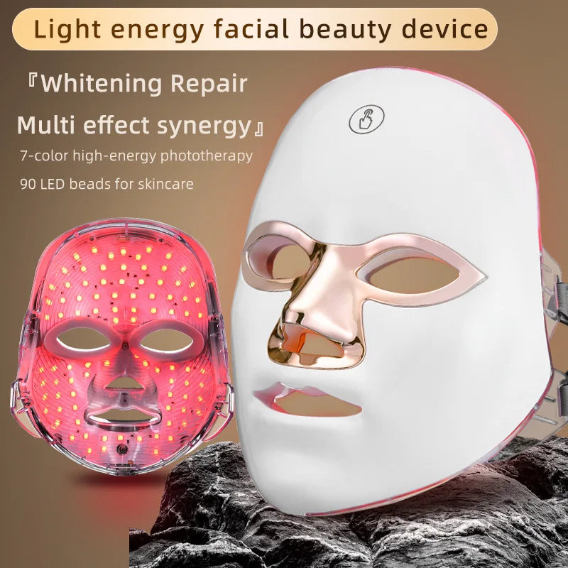 Wireless 7 Colors LED Face & Neck Beauty mask