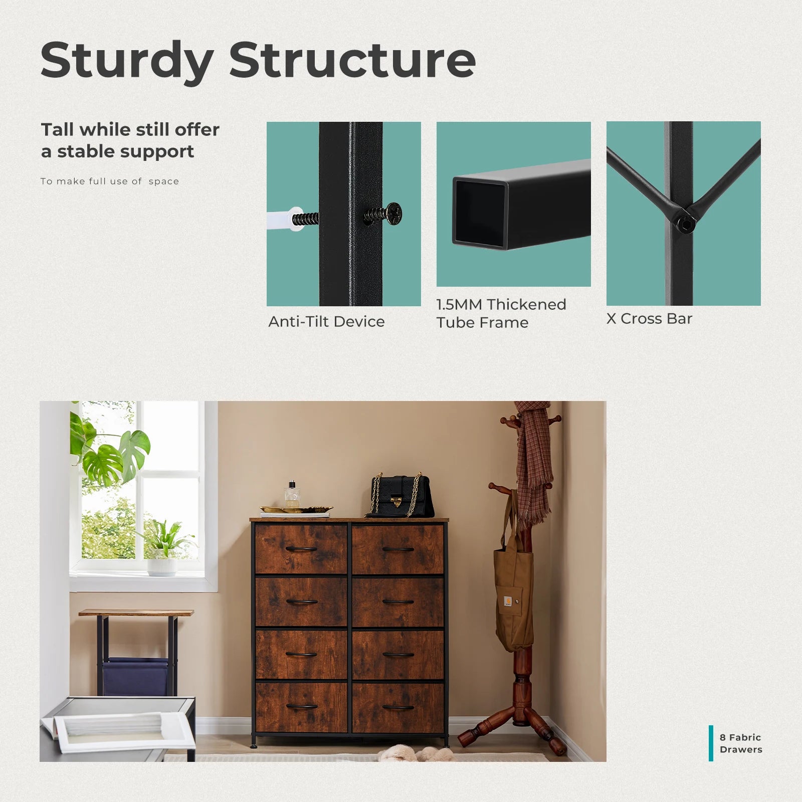 MCQ Fabric 8 Drawers