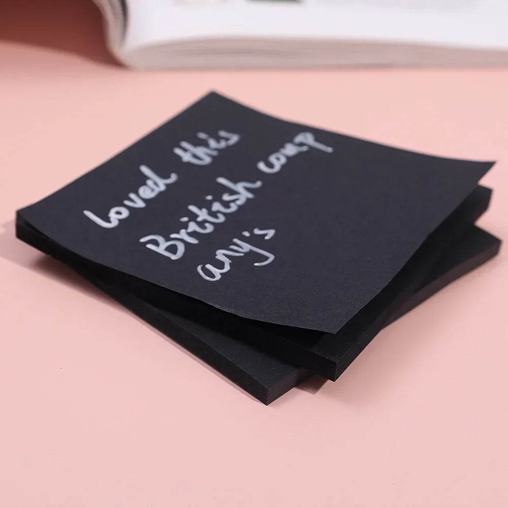 Portable Black Sticky Note Pads