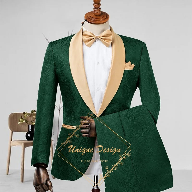 Champagne Men's Suit 2-Piece Set