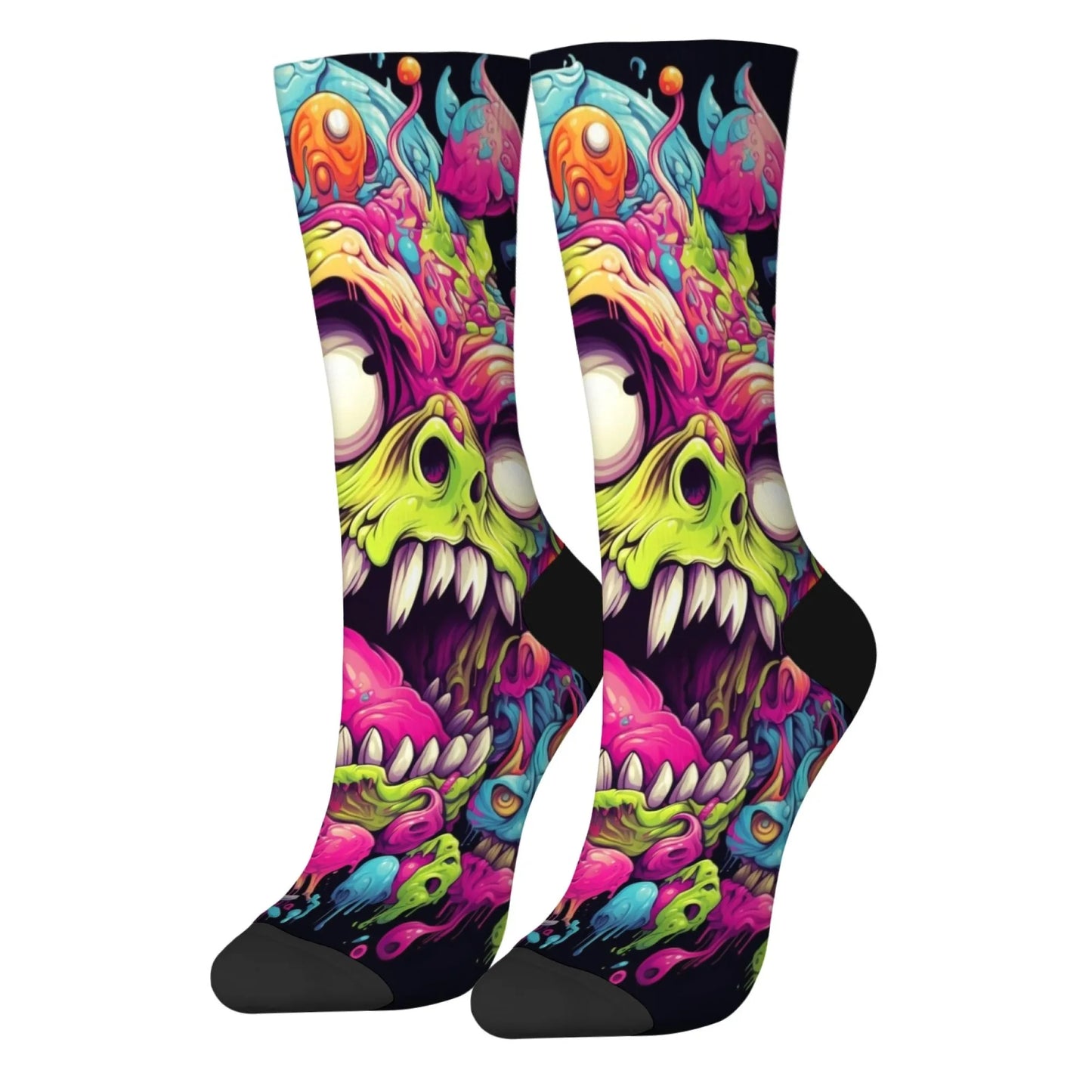 Cartoon Graffiti Weird Print Men's Socks