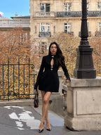 Elegant Hollow Out Mini Dress