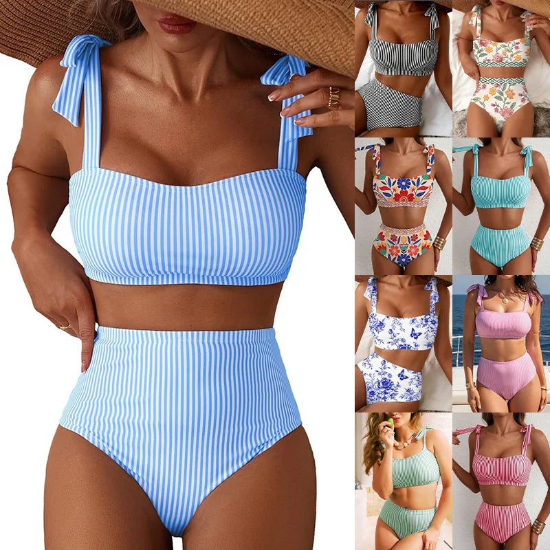 Women Two-piece Halter Vest Swimwear