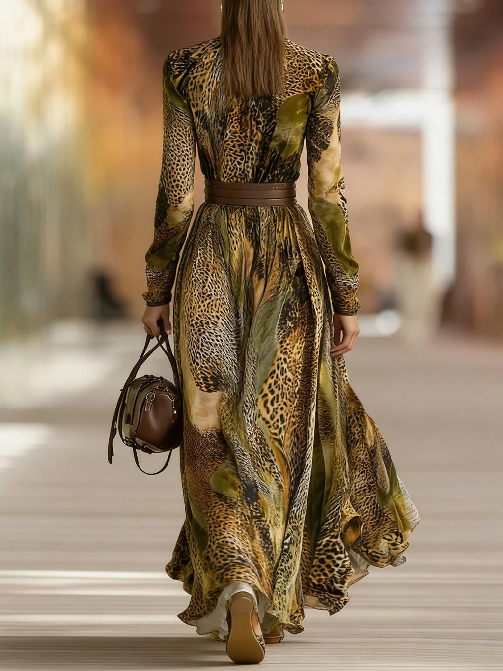 Vintage A-Line Long Dress