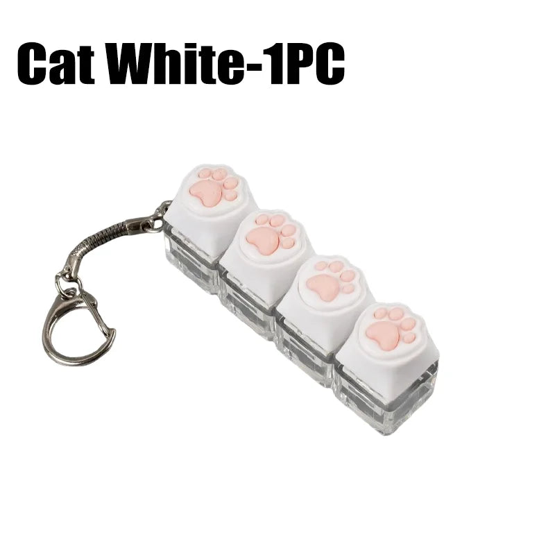 LED Light Keyboard Keychain