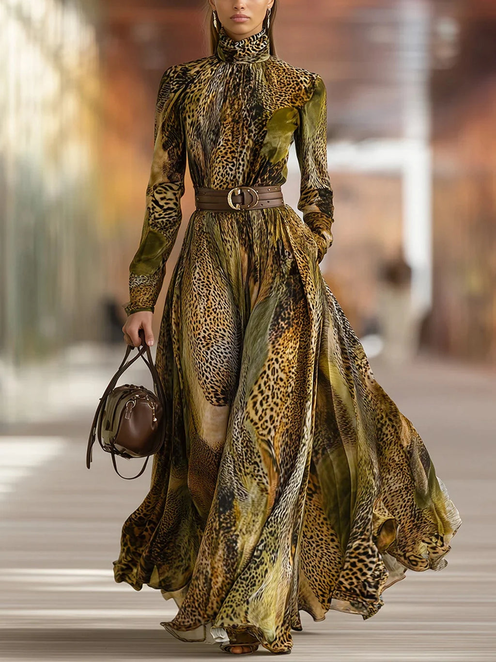 Vintage A-Line Long Dress