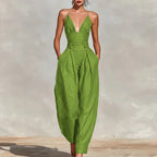 Elegant Sexy V-Neck Spaghetti Strap Jumpsuit