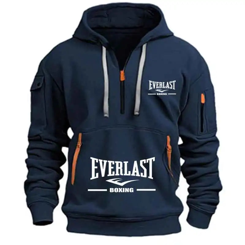 Men's Casual Hoodie Multi-pocket Sports Long-sleeve Sweatshirt