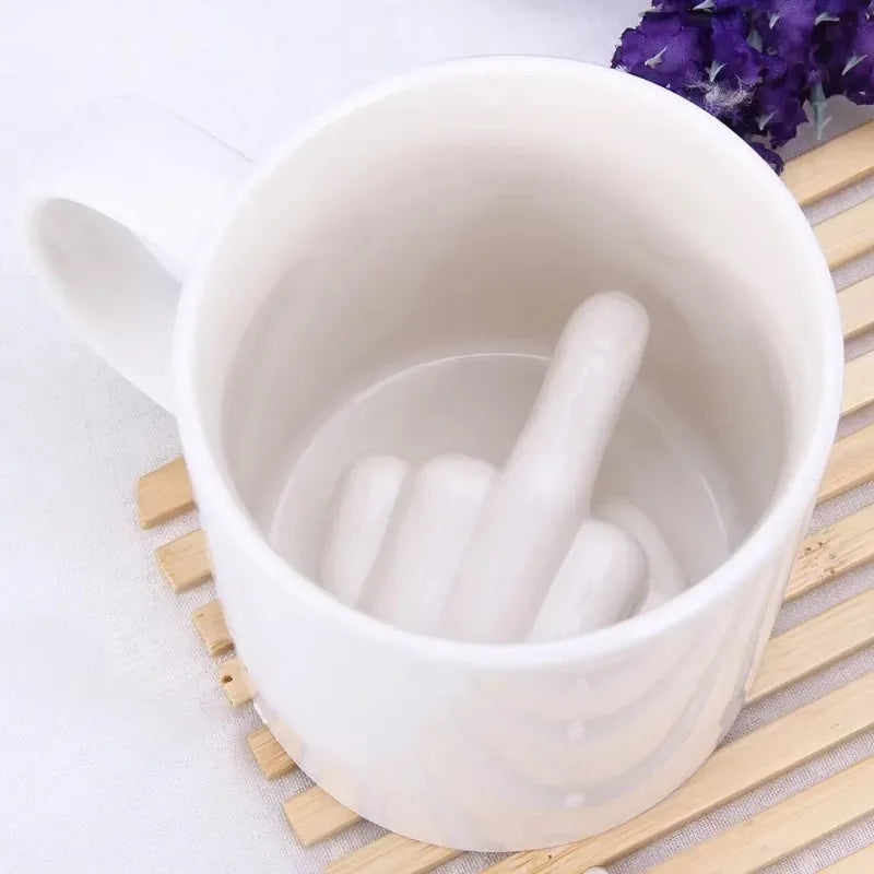 Ceramic Middle Finger Cup