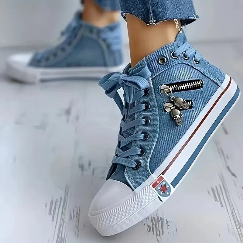 Retro Denim Canvas Sneakers