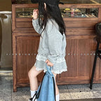 2Pcs Suit Fashion Lace Drawstring Outfits