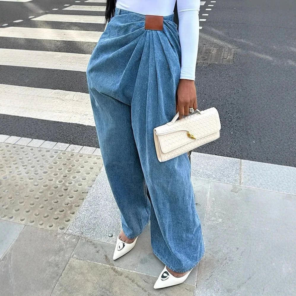Women Wide Leg Pants Jeans