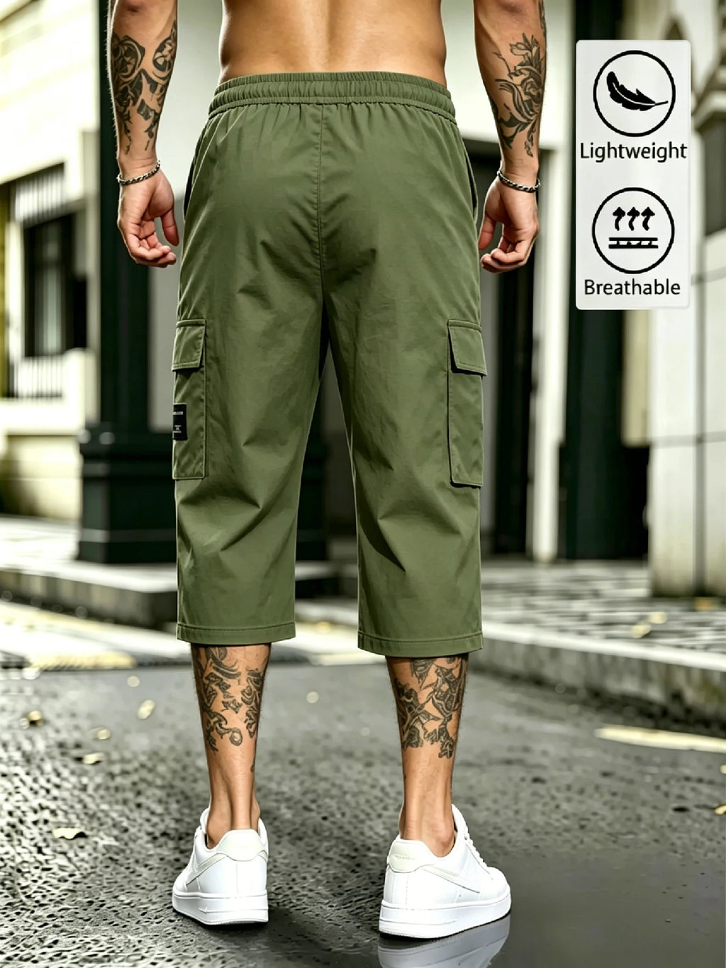 Men's  Cargo Capri Pants