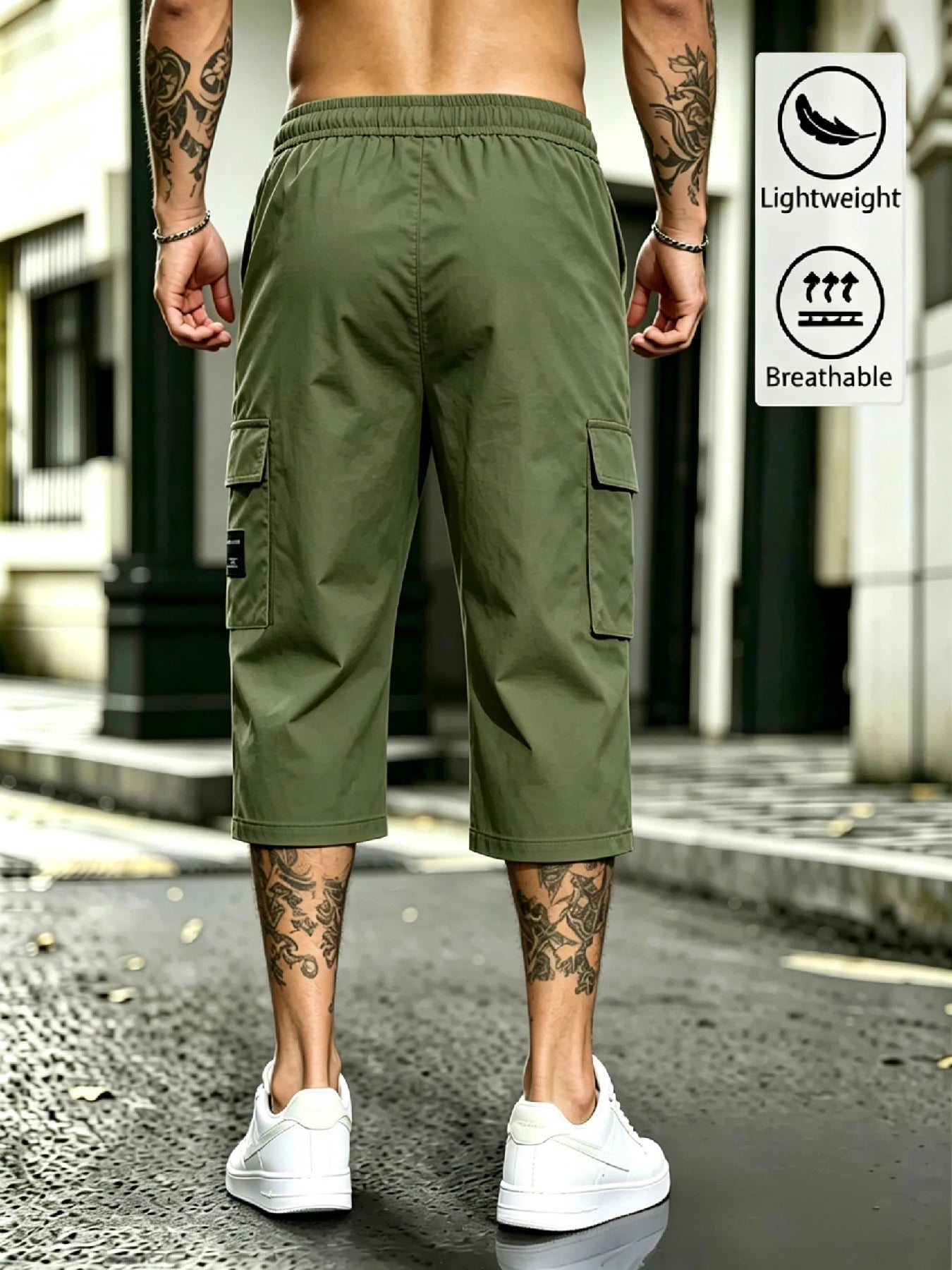 Men's  Cargo Capri Pants