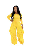 Divine33 ruffle pants Two Piece
