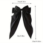 2 Black and White Bow Hair Clips