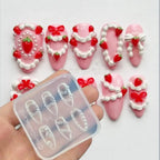 Cake Cream Lace Heart press on