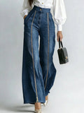 Casual High Waist Vintage Wide Leg Jeans