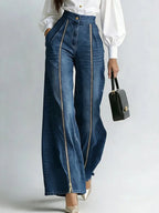 Casual High Waist Vintage Wide Leg Jeans