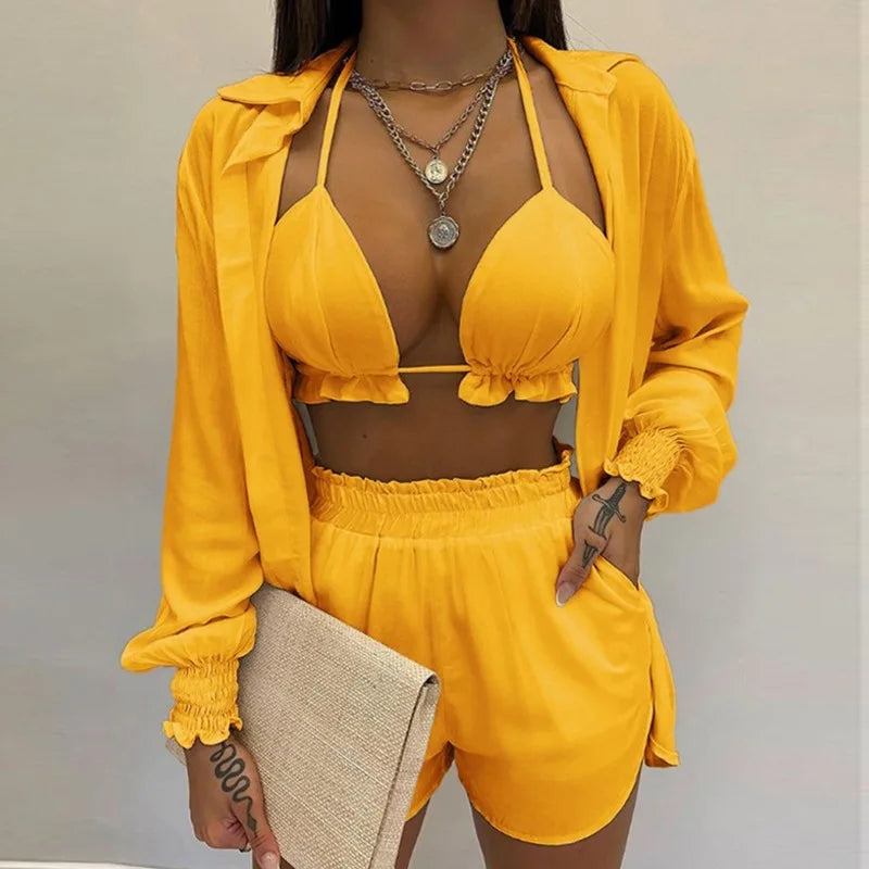 Bathing Suit Shorts Three Pieces