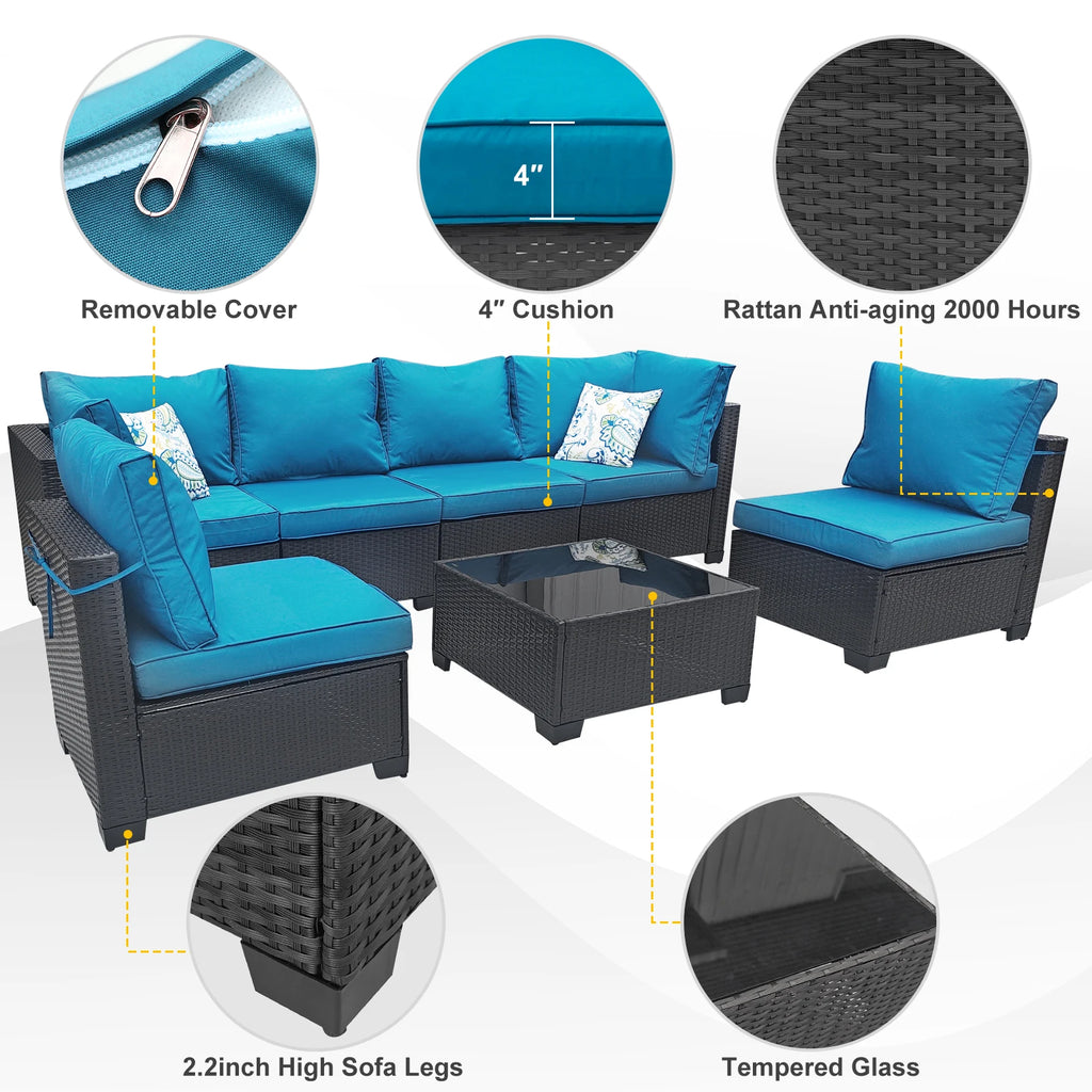 Patio Furniture Set 7 Piece