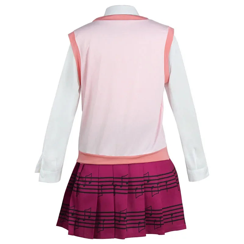Costume de Cosplay Anime Danganronpa Kaede Akamatsu, gilet rose